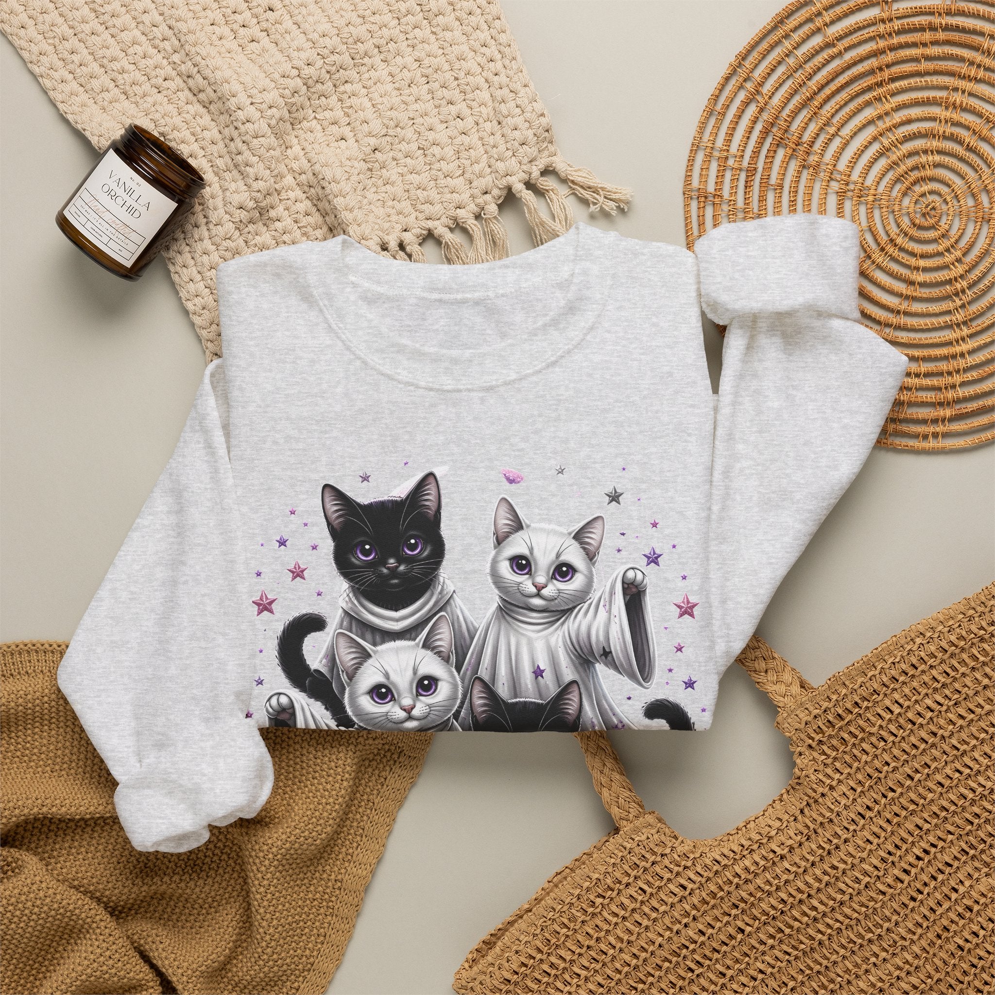 Catloween Sweatshirt — Cute Spooky Cats Crewneck