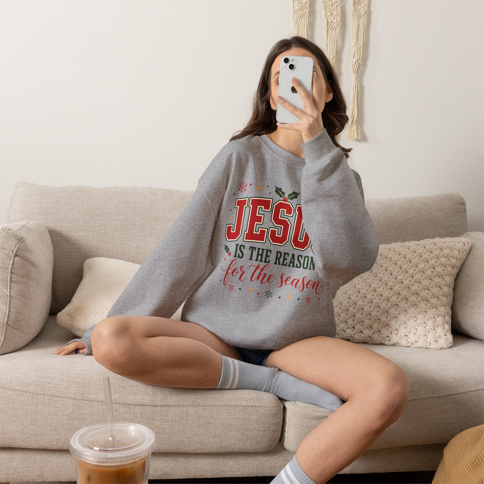 Jesus Is the Reason Sweatshirt - Christmas Religious Crewneck