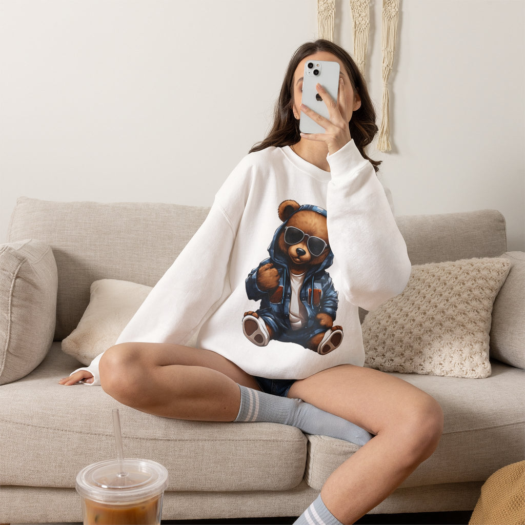 Cool Teddy Bear Hoodie Graphic Sweatshirt