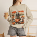 Halloween Ghostface Sweatshirt — Pumpkin & Jack-O'-Lantern Horror Crewneck Unisex
