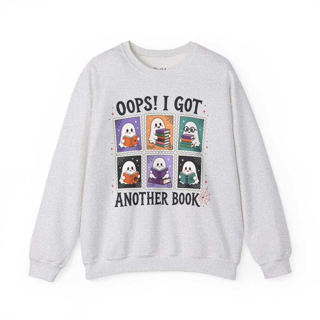 Crewneck Sweatshirt — "Oops! I Got Another Book" Cute Reading Ghosts Graphic