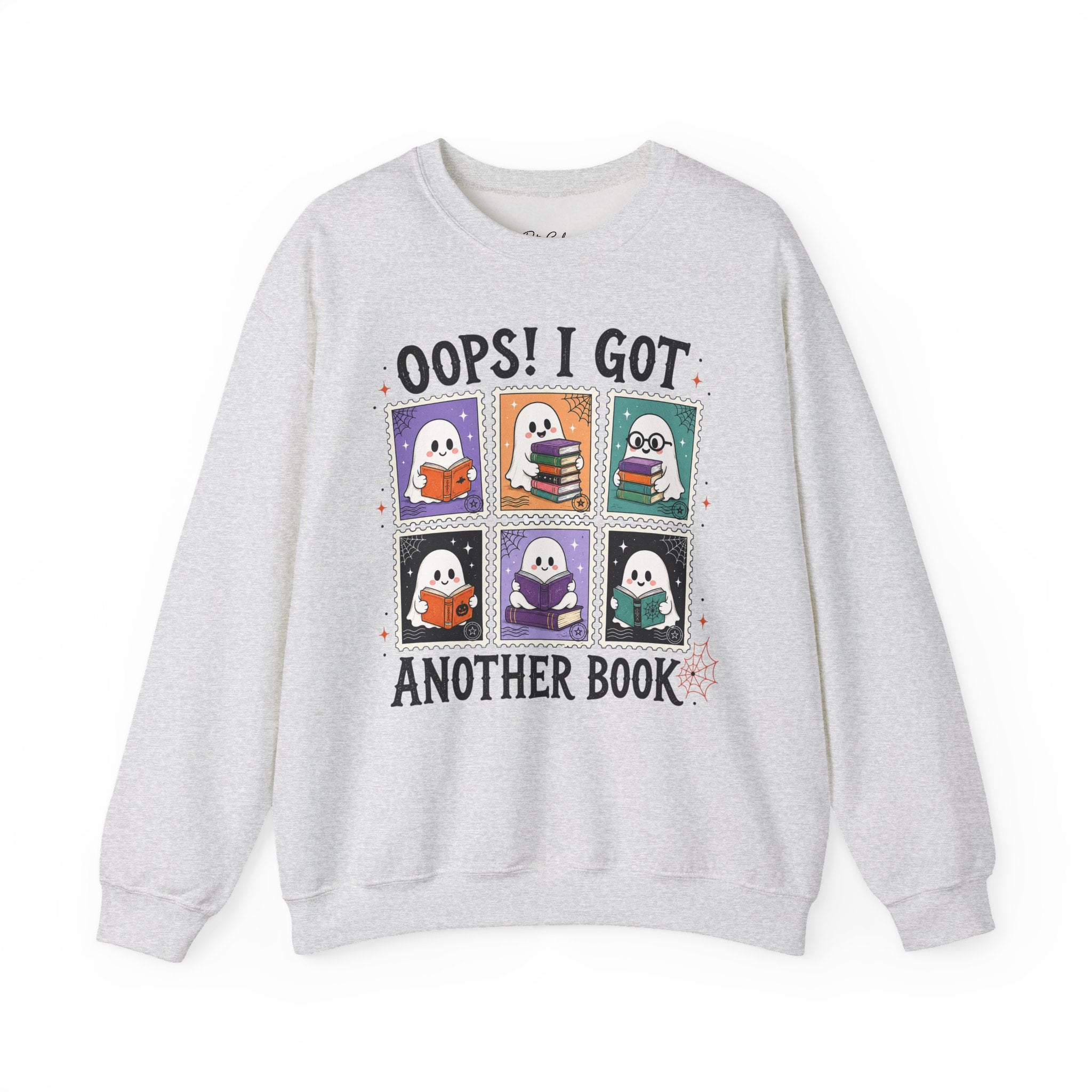Crewneck Sweatshirt — "Oops! I Got Another Book" Cute Reading Ghosts Graphic
