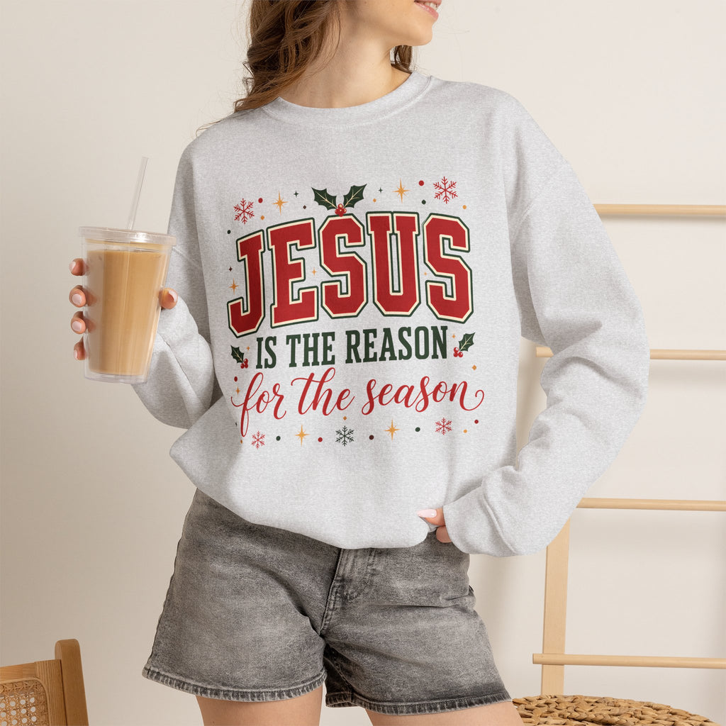 Jesus Is the Reason Sweatshirt - Christmas Religious Crewneck