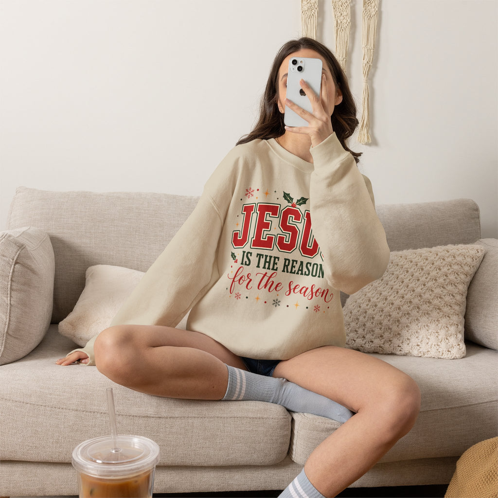 Jesus Is the Reason Sweatshirt - Christmas Religious Crewneck