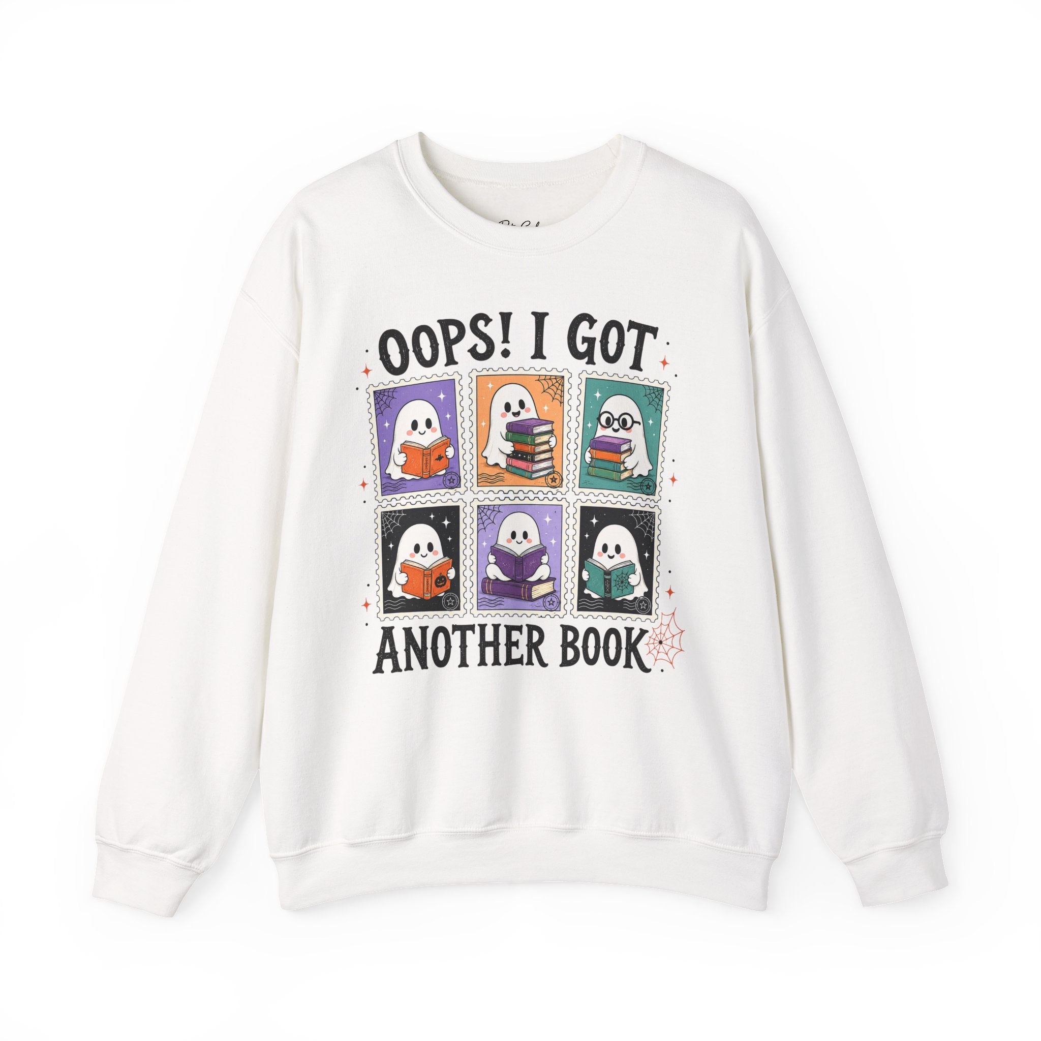 Crewneck Sweatshirt — "Oops! I Got Another Book" Cute Reading Ghosts Graphic