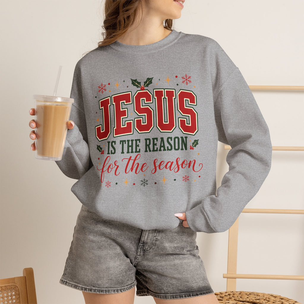 Jesus Is the Reason Sweatshirt - Christmas Religious Crewneck