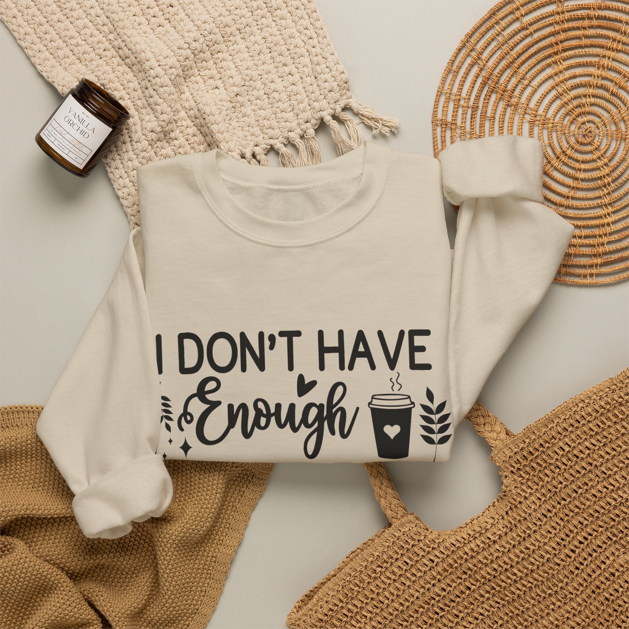 I Don't Have Enough Coffee or Middle Fingers Today Sweatshirt | Funny Coffee Quote