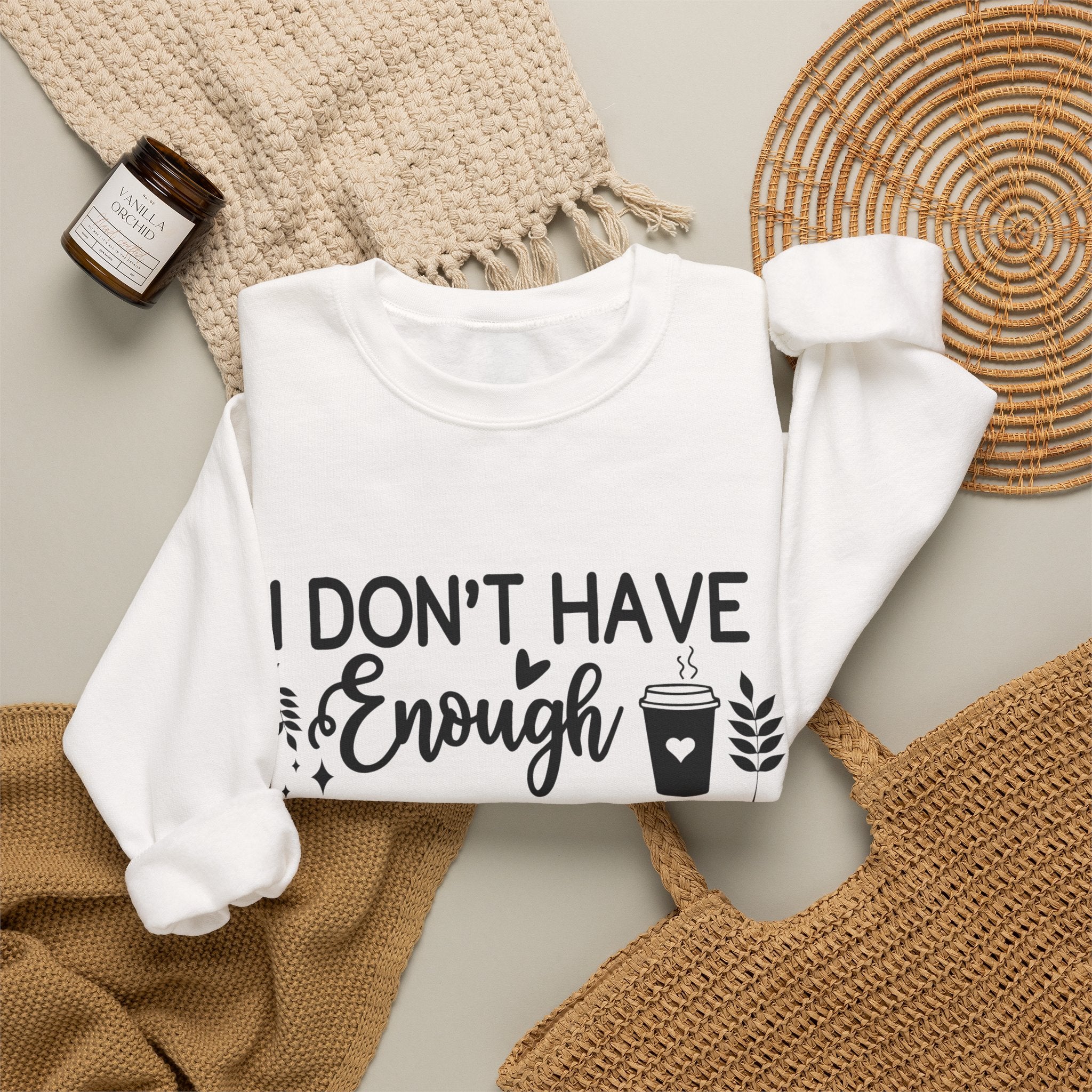 I Don't Have Enough Coffee or Middle Fingers Today Sweatshirt | Funny Coffee Quote