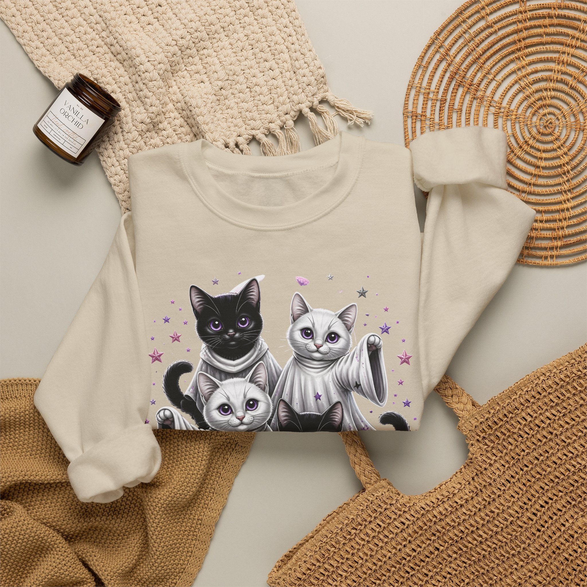 Catloween Sweatshirt — Cute Spooky Cats Crewneck