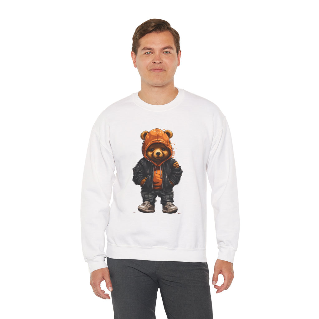 Streetwear Teddy Bear sweatshirt | Teddy in Hoodie and Leather Jacket