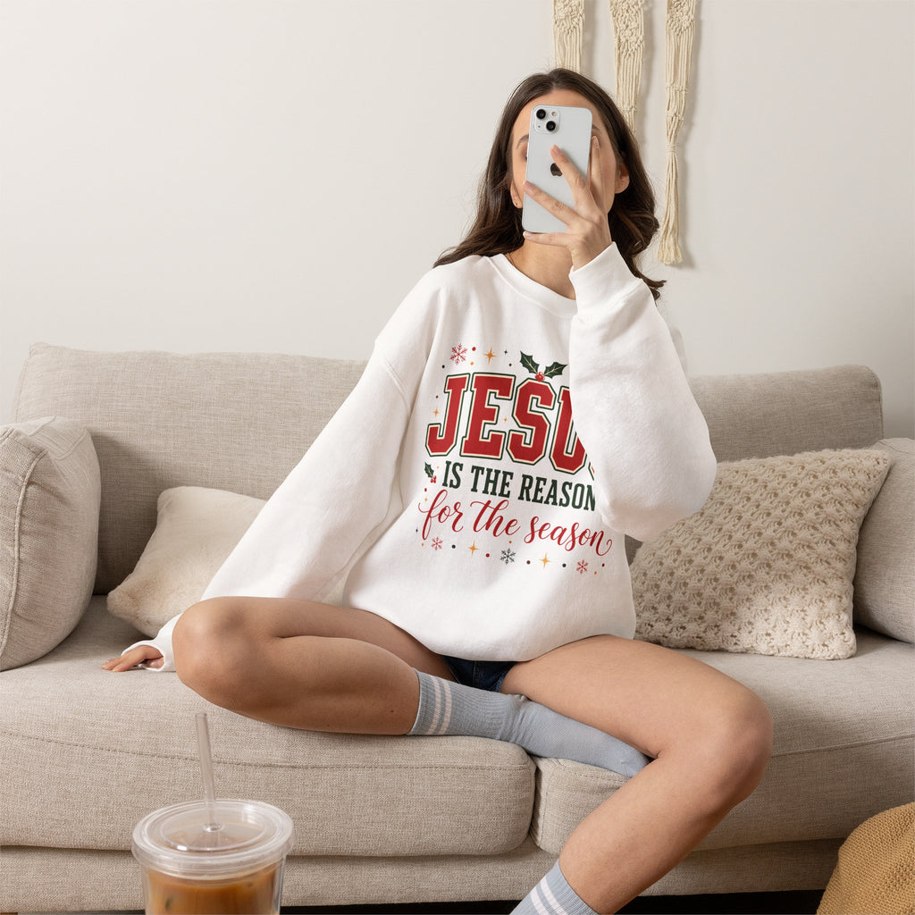 Jesus Is the Reason Sweatshirt - Christmas Religious Crewneck