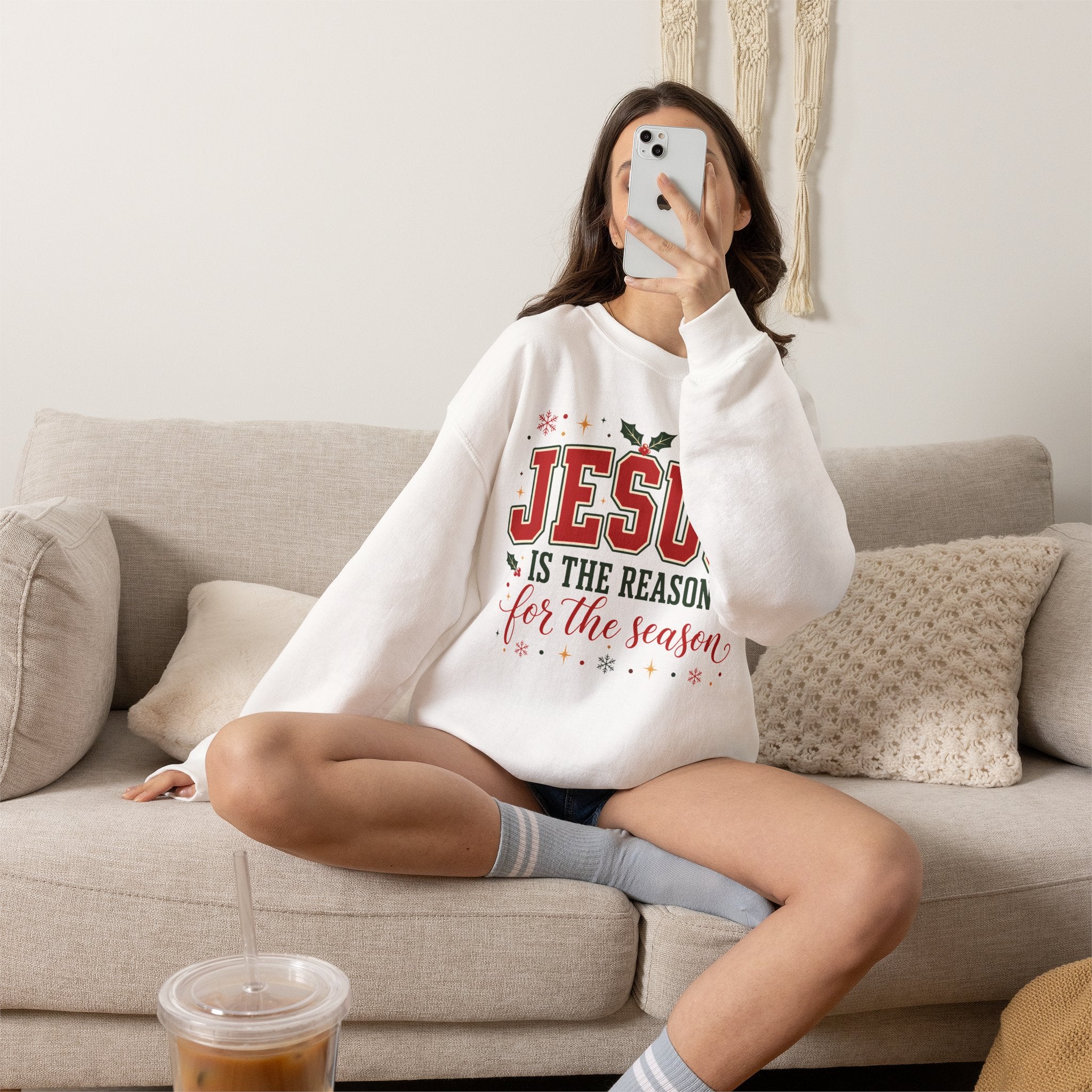 Jesus Is the Reason Sweatshirt - Christmas Religious Crewneck
