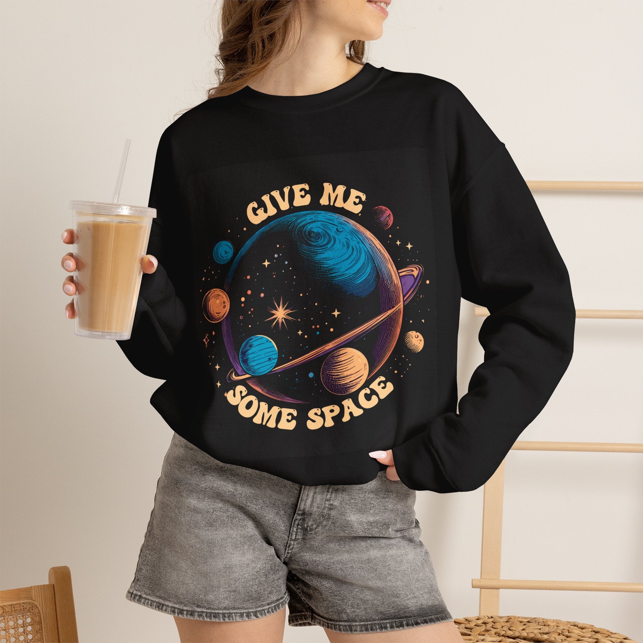Give Me Some Space sweatshirt | planet solar system graphic crewneck