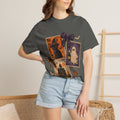 Vintage Halloween Stamps T-Shirt | Witch Ghost Haunted House Postage