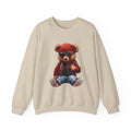Cool Teddy Bear Crewneck Sweatshirt - Hipster Bear Graphic Pullover