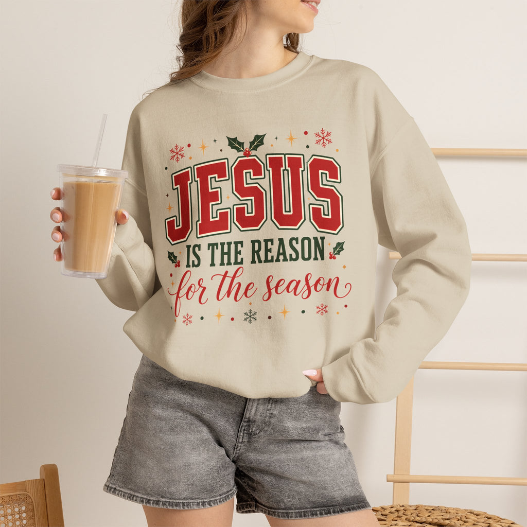 Jesus Is the Reason Sweatshirt - Christmas Religious Crewneck