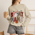 Spooky Mama Sweatshirt — Halloween Ghost Pumpkin Crewneck for Moms