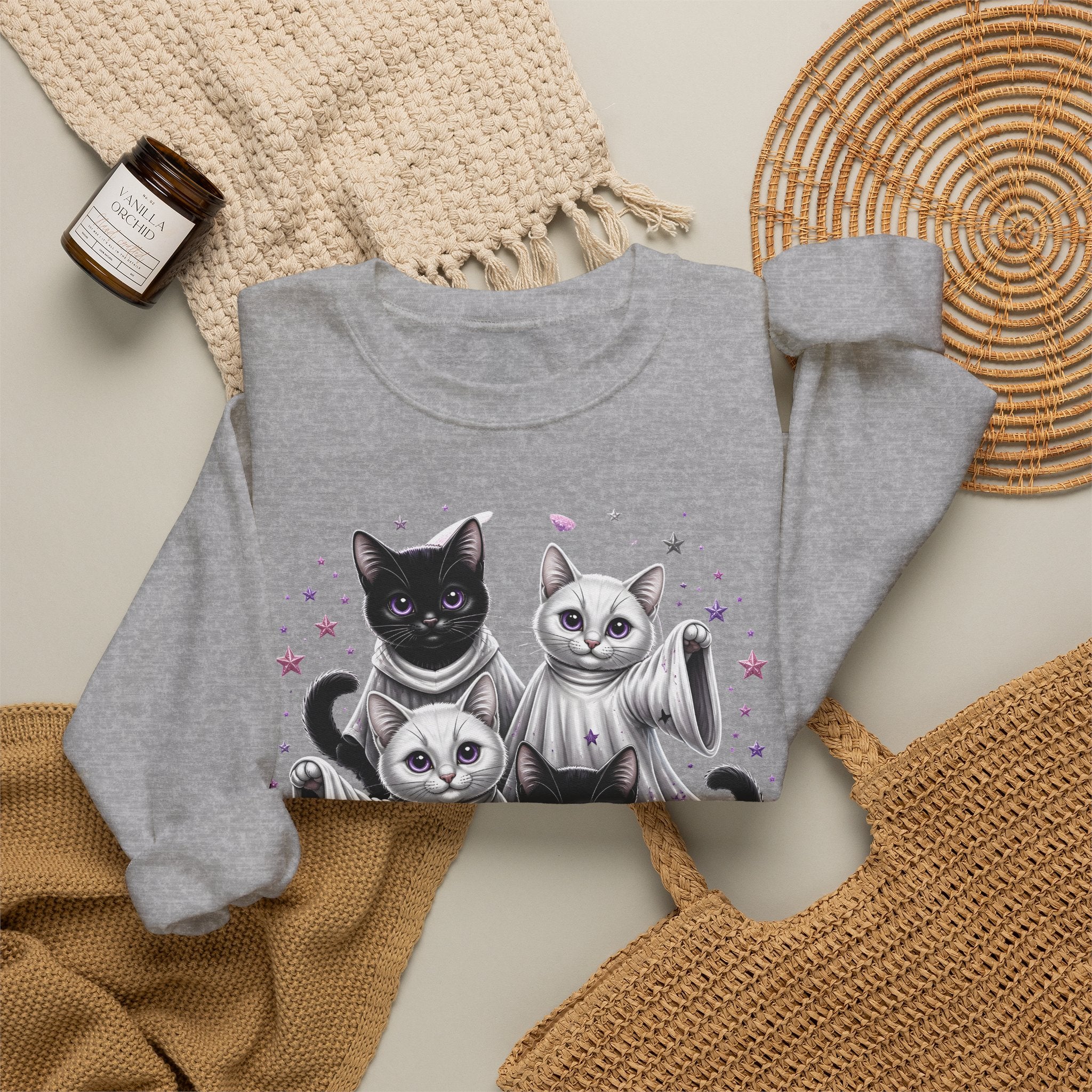 Catloween Sweatshirt — Cute Spooky Cats Crewneck