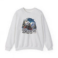 Believe Train Sweatshirt - Vintage Holiday Winter Steam Locomotive Crewneck