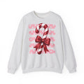 Candy Cane Bow Crewneck Sweatshirt — Holiday Christmas Sweater