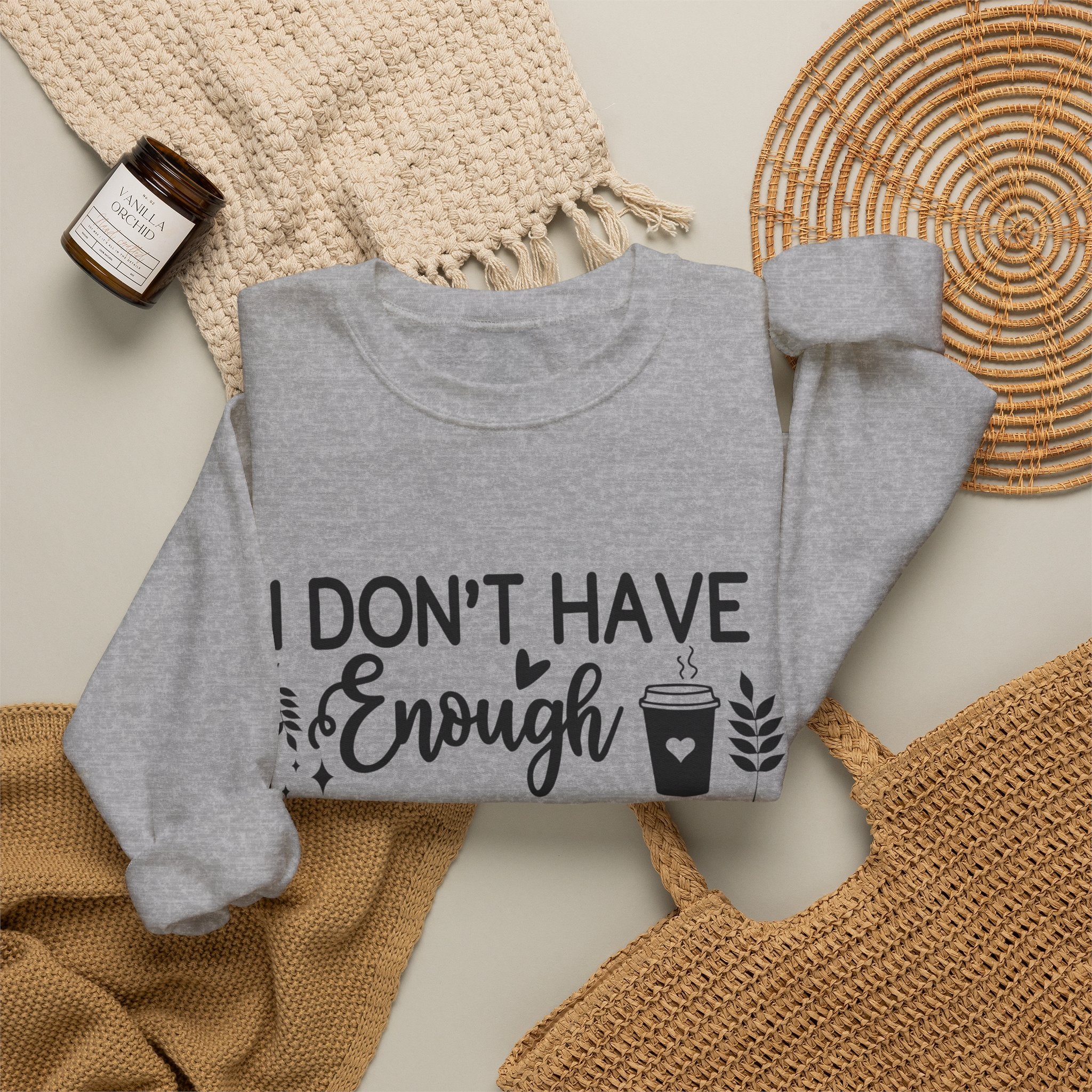 I Don't Have Enough Coffee or Middle Fingers Today Sweatshirt | Funny Coffee Quote