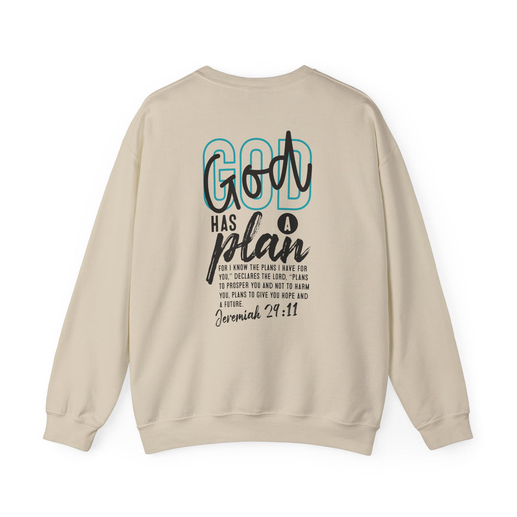 God Has a Plan Sweatshirt | Christian Faith Scripture Jeremiah 29:1 Unisex
