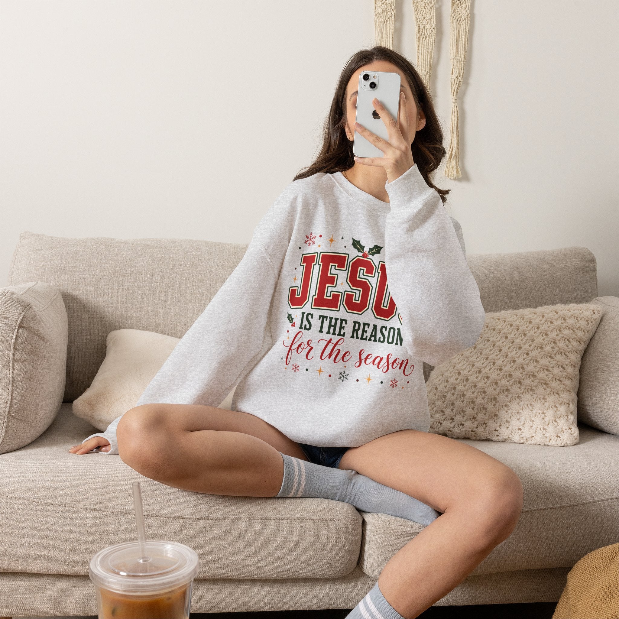 Jesus Is the Reason Sweatshirt - Christmas Religious Crewneck