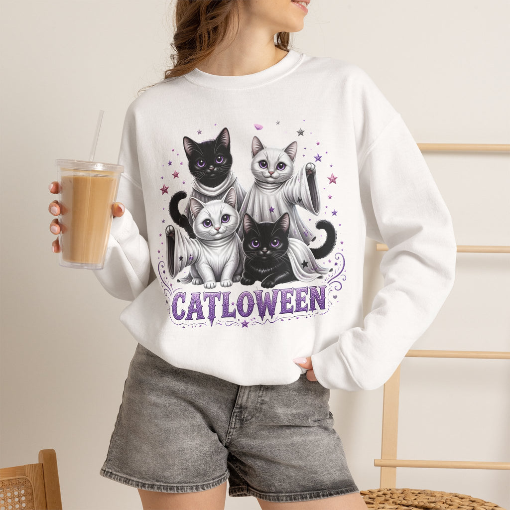 Catloween Sweatshirt — Cute Spooky Cats Crewneck