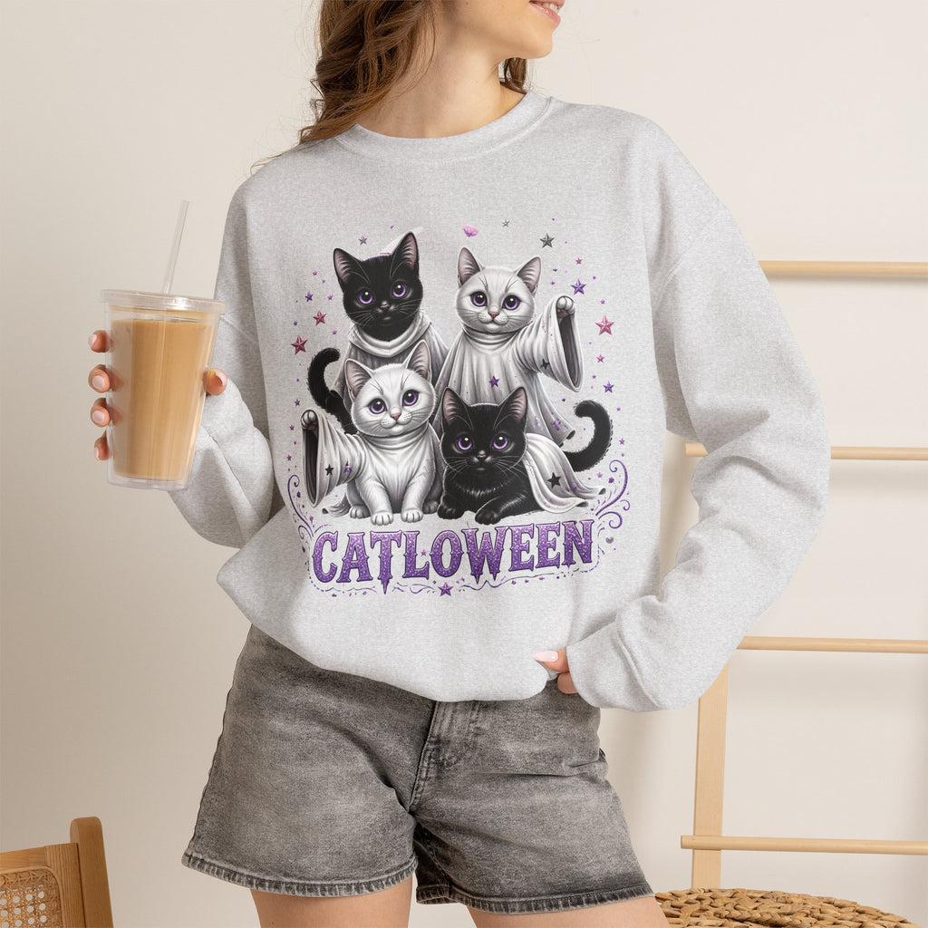 Catloween Sweatshirt — Cute Spooky Cats Crewneck