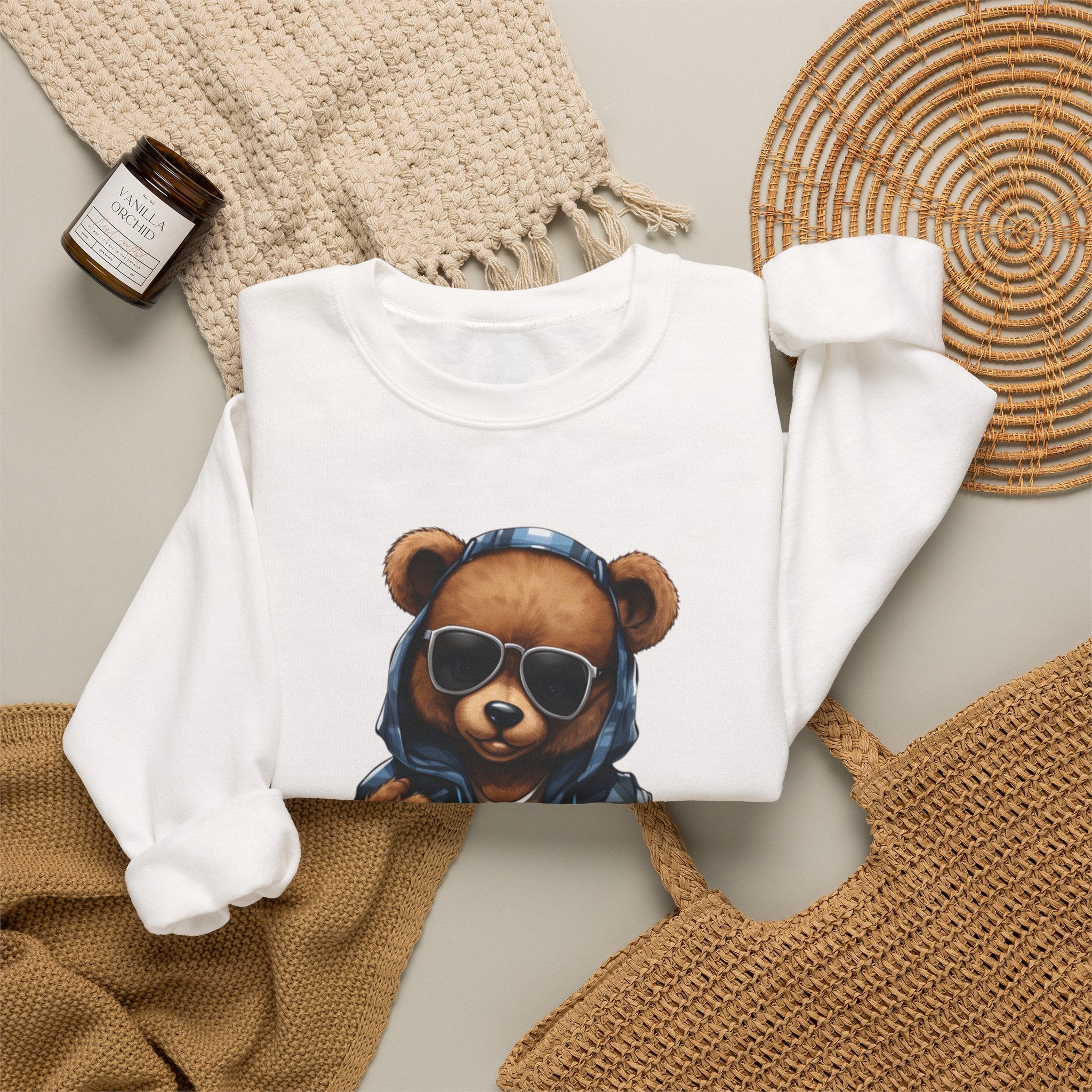 Cool Teddy Bear Hoodie Graphic Sweatshirt