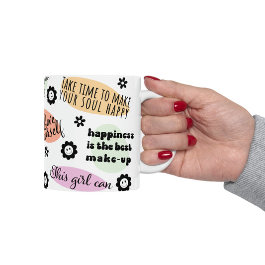 'Love Yourself' Motivational Ceramic Mug
