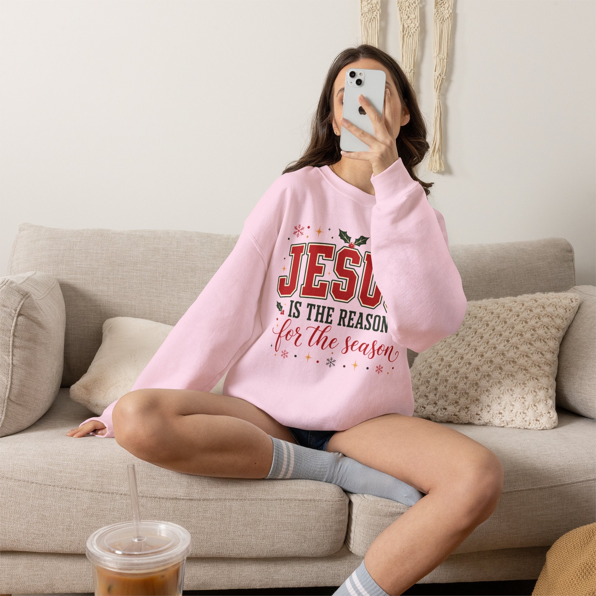 Jesus Is the Reason Sweatshirt - Christmas Religious Crewneck