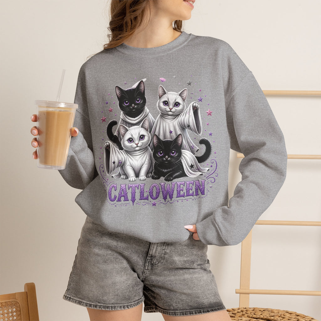 Catloween Sweatshirt — Cute Spooky Cats Crewneck