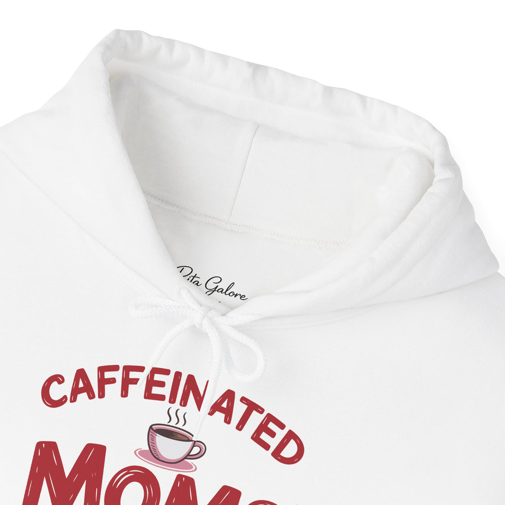Caffeinated Moms Club Hoodie – "Fueled by Coffee & Chaos" Cozy Sweatshirt for Moms