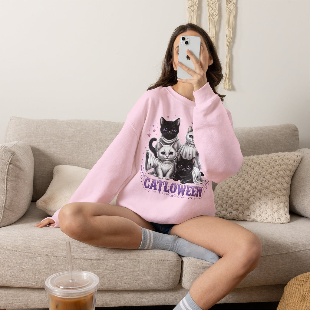 Catloween Sweatshirt — Cute Spooky Cats Crewneck