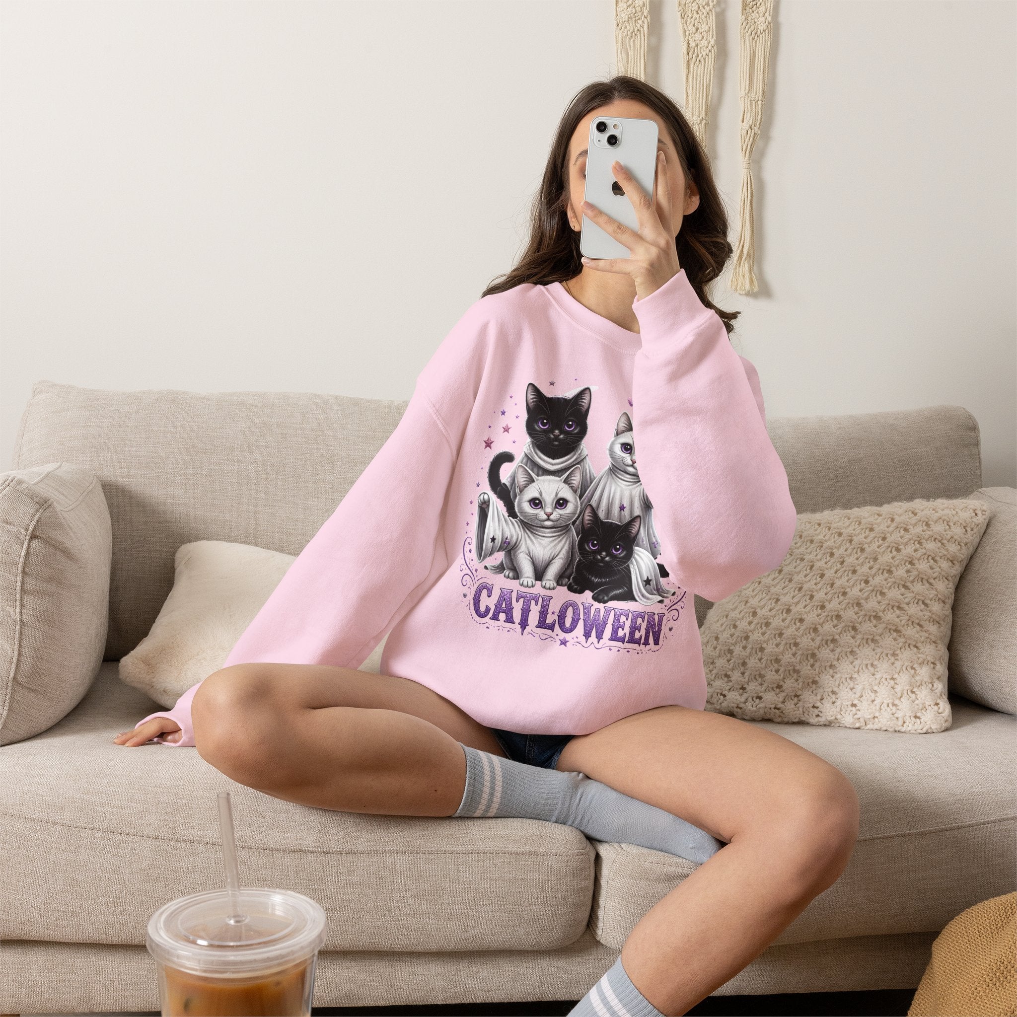 Catloween Sweatshirt — Cute Spooky Cats Crewneck