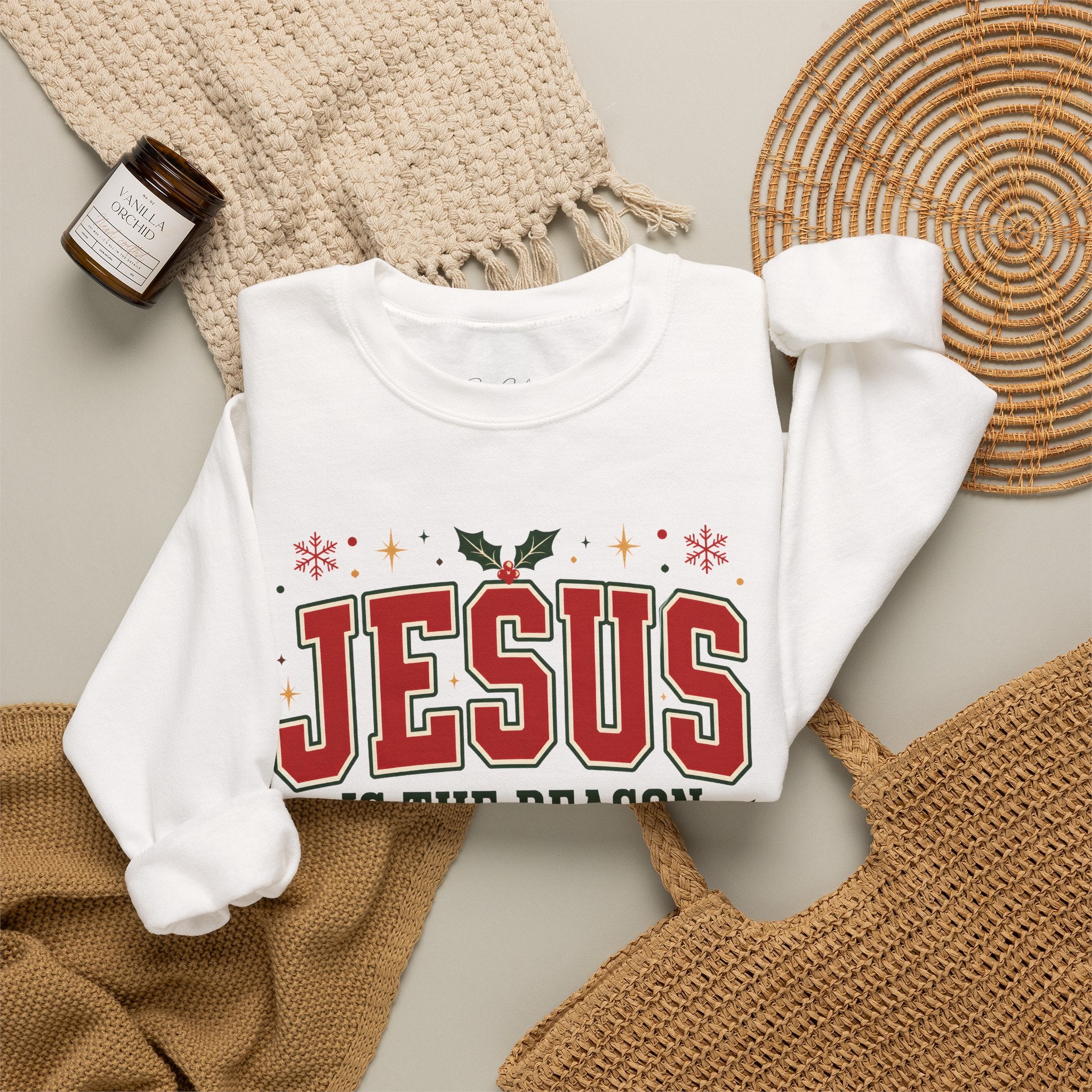 Jesus Is the Reason Sweatshirt - Christmas Religious Crewneck