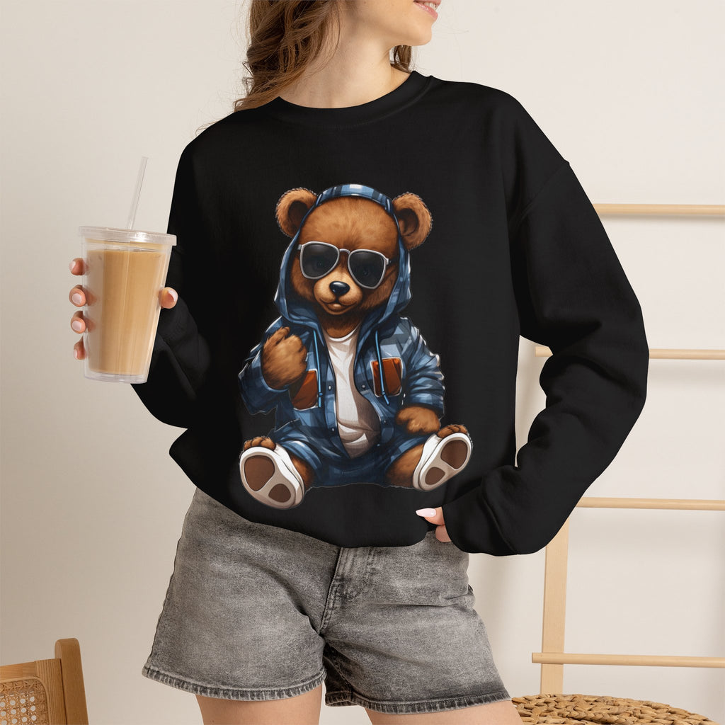 Cool Teddy Bear Hoodie Graphic Sweatshirt