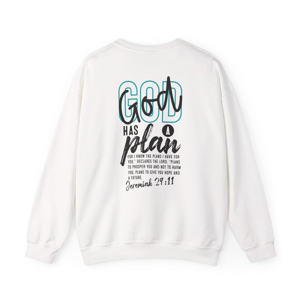 God Has a Plan Sweatshirt | Christian Faith Scripture Jeremiah 29:1 Unisex