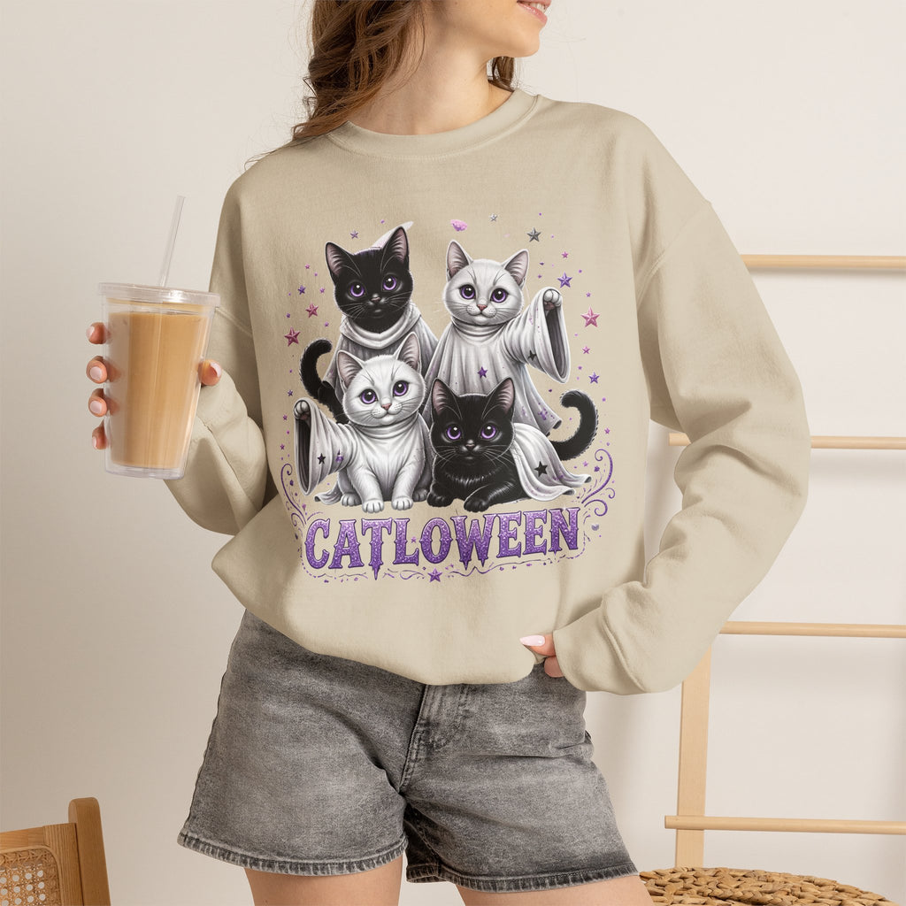 Catloween Sweatshirt — Cute Spooky Cats Crewneck