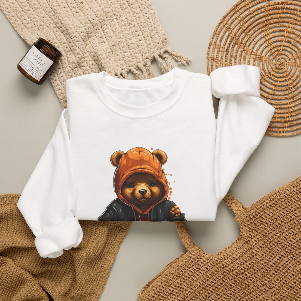 Streetwear Teddy Bear sweatshirt | Teddy in Hoodie and Leather Jacket